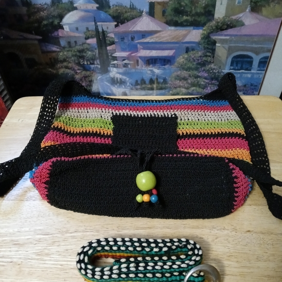 🚜🏩HANDMADE CROCHET BOHO BAG🥀🏡12"×10"x24" STRAP CROSSBODY. ♥️ - Picture 16 of 16
